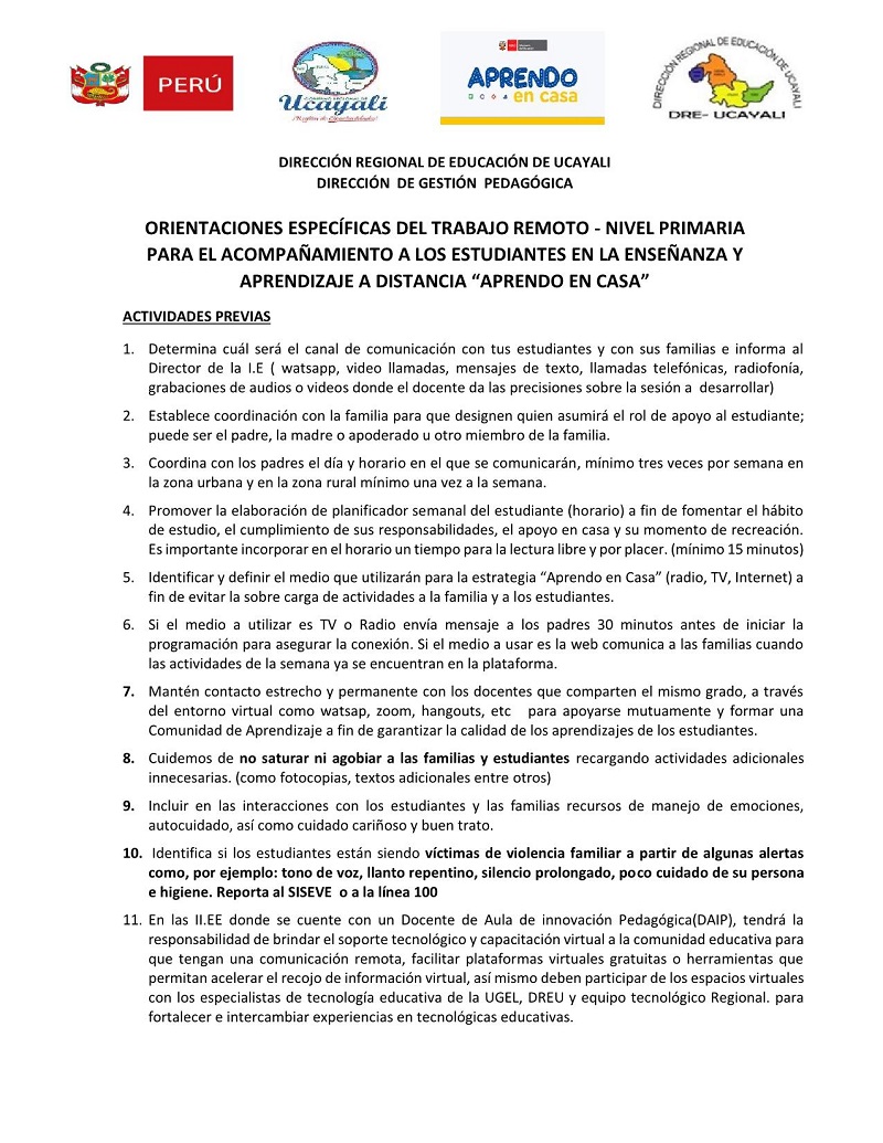 ORIENTACIONES ESPECIFICAS PRIMARIA -DREU_1